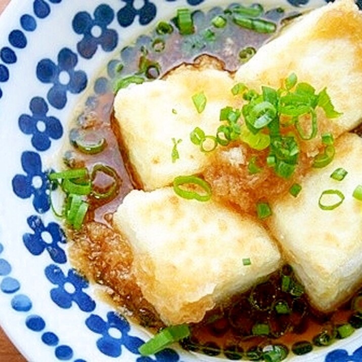 揚げ焼きで簡単！揚げ出し豆腐♪みぞれ出汁